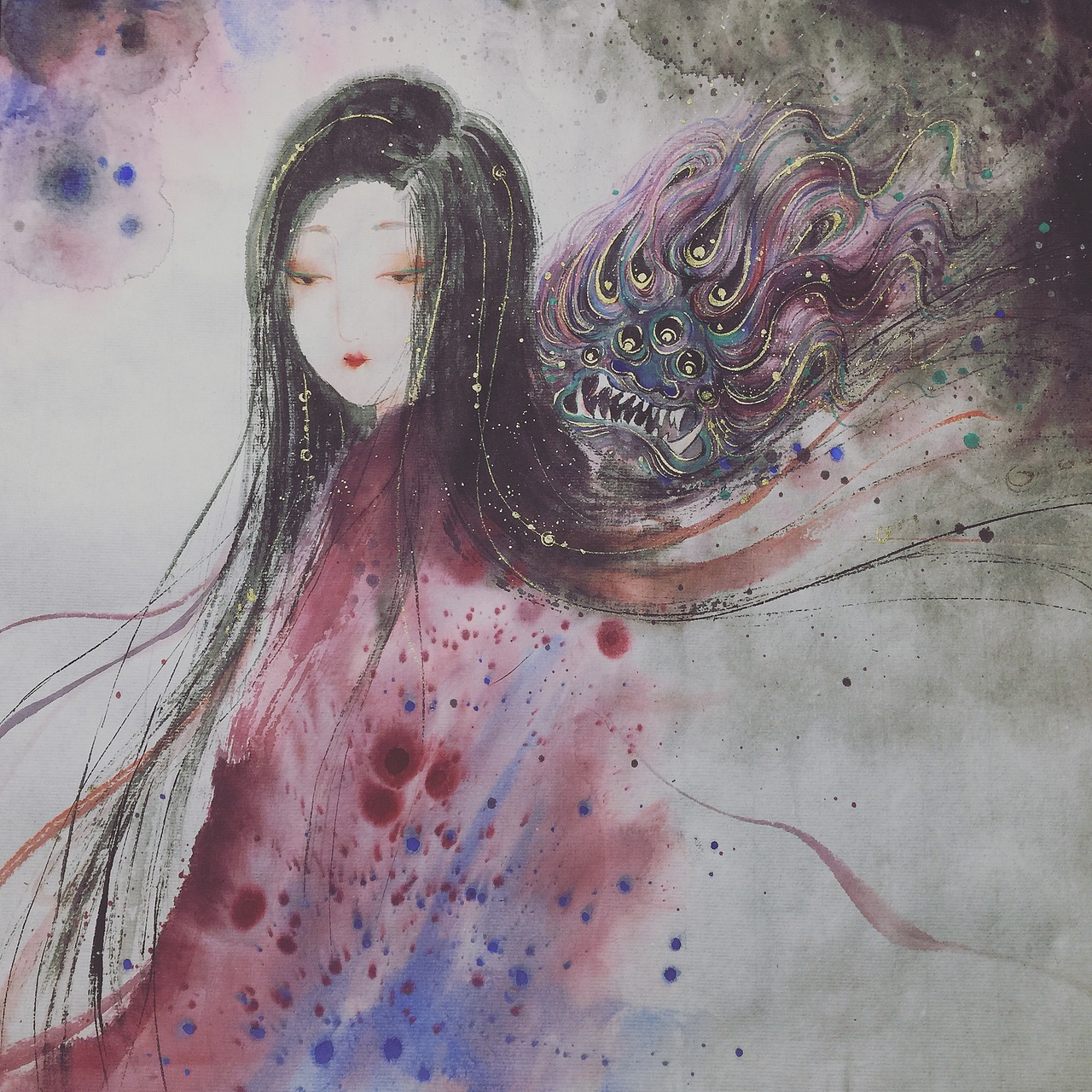 青云衣兮红霓裳（图ZODEwNzg4MzI=） - 创作习作 - 站酷设计师逸书原创素材 - 站酷ZCOOL