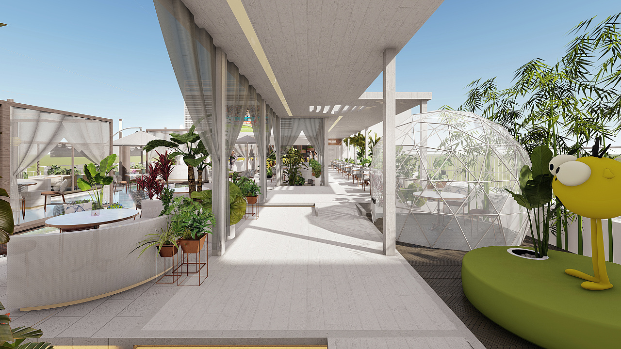 正盛酒店屋顶餐吧露天酒吧vis 餐厅设计