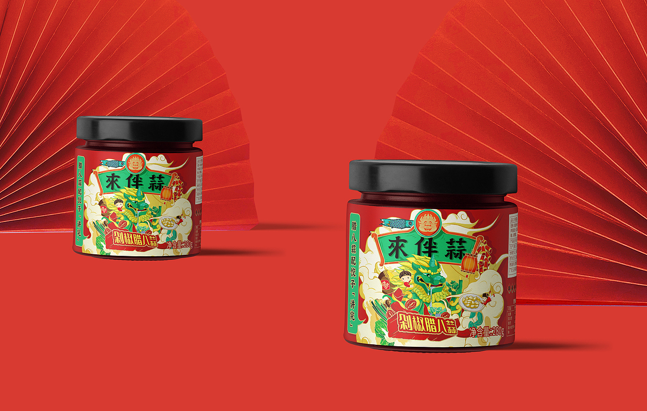 来伴蒜国潮风包装设计（图ZMjM4OTIwNzcy） - 包装 - 站酷设计师朝鹿文化品牌设计原创素材 - 站酷ZCOOL