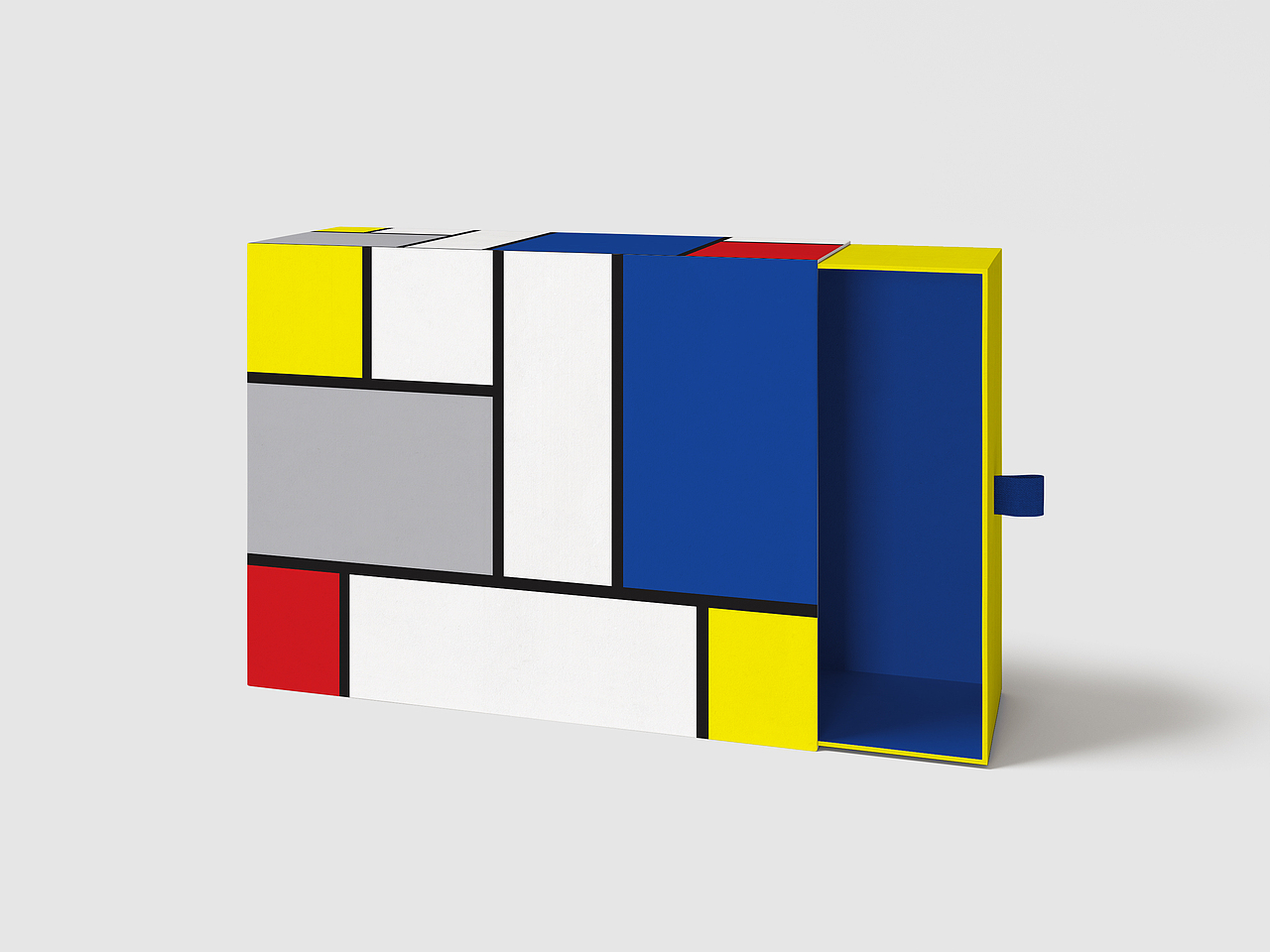 蒙德里安《红,蓝,黄构图》