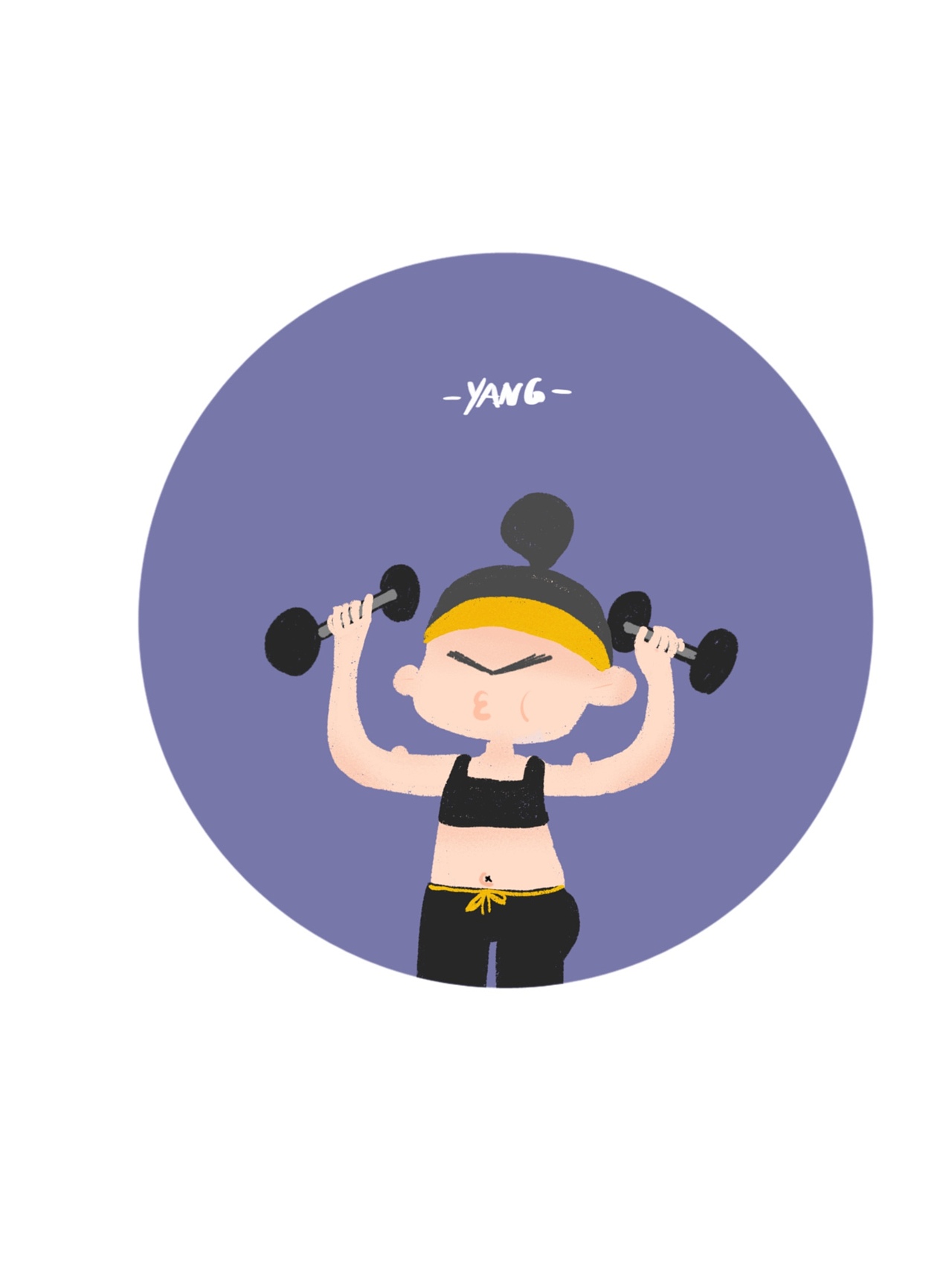 运动风q版小人一组