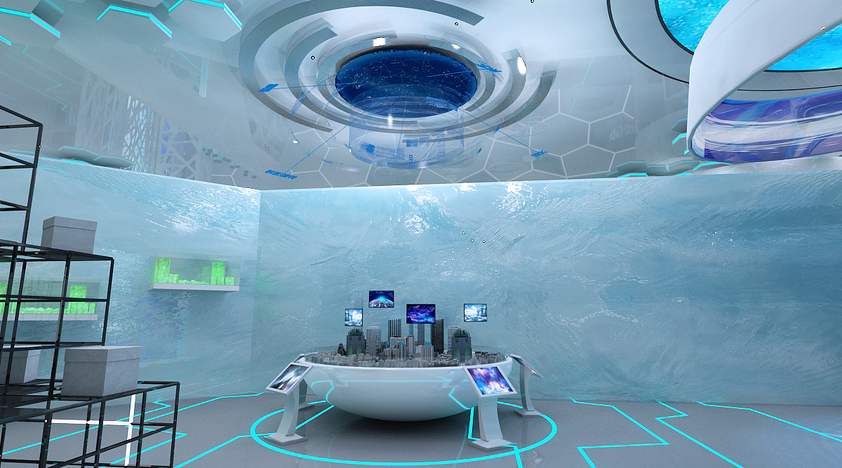 虚拟科技展厅 展厅设计 效果图设计 3d设计
