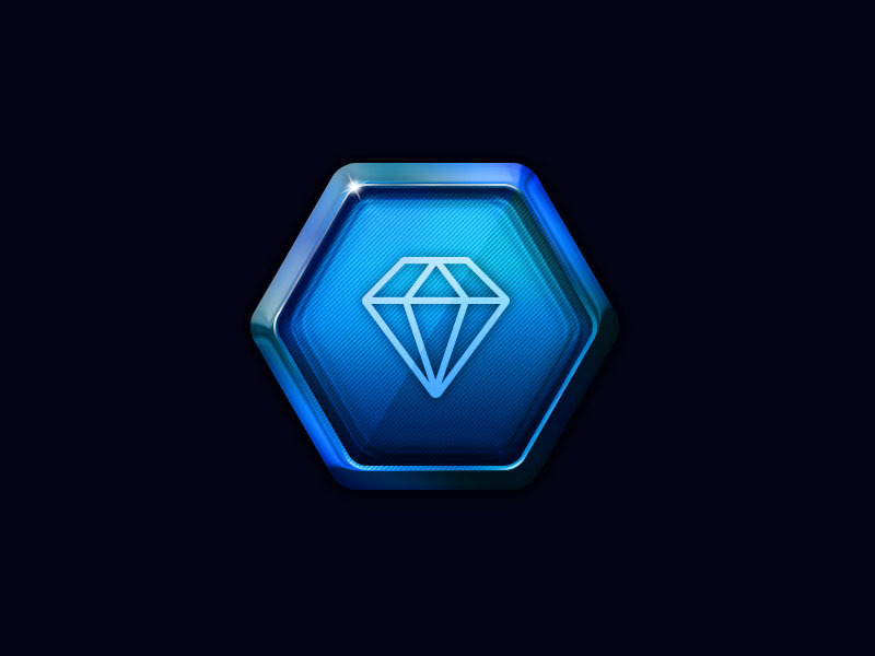 炫酷的六边形玻璃图标