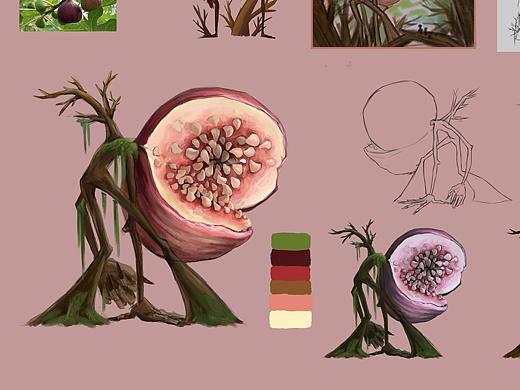 游戲角色設計-無花果怪物（個人主頁-ZNDc5MjEyNzY=） - 概念設定 - 站酷設計師xiaoyunzhang原創(chuàng)素材 - 站酷ZCOOL