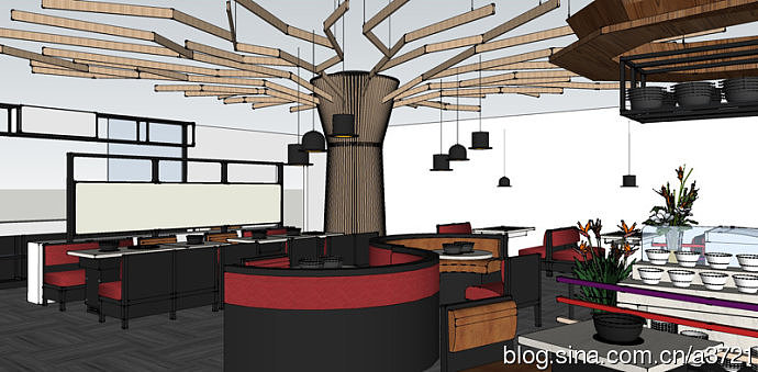 深圳北站某品牌火锅店面设计（图ZNDQ5MTMyMjg=） - 其他空间 - 站酷设计师30044219原创素材 - 站酷ZCOOL