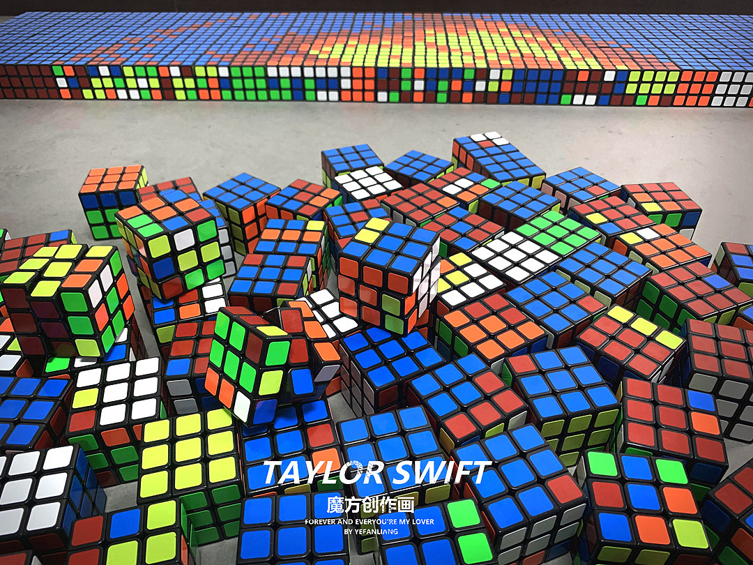【“Taylor Swift霉霉”魔方画】（图ZMTg5ODU0MDA4） - 绘画 - 站酷设计师叶帆梁原创素材 - 站酷ZCOOL