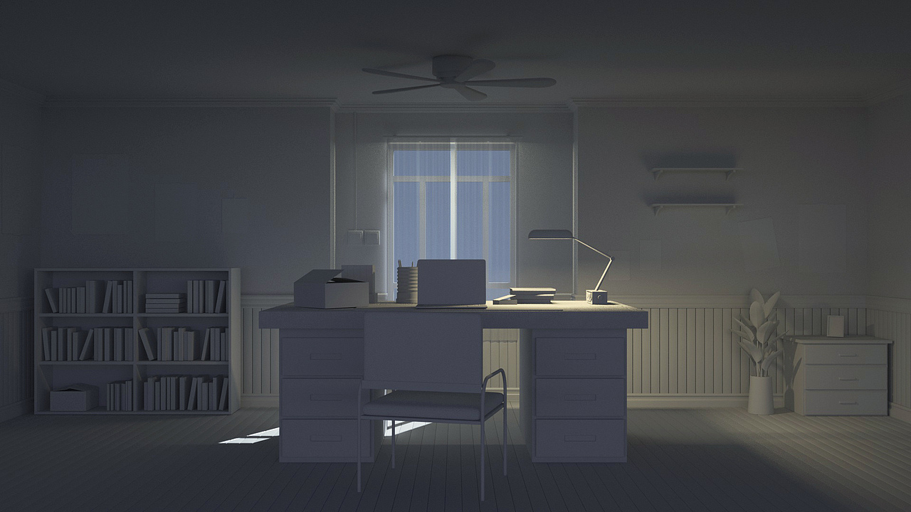 C4D室內(nèi)場(chǎng)景建模渲染練習(xí)（圖ZMjcwNTIzNzA4） - 建筑/空間 - 站酷設(shè)計(jì)師本吾原創(chuàng)素材 - 站酷ZCOOL