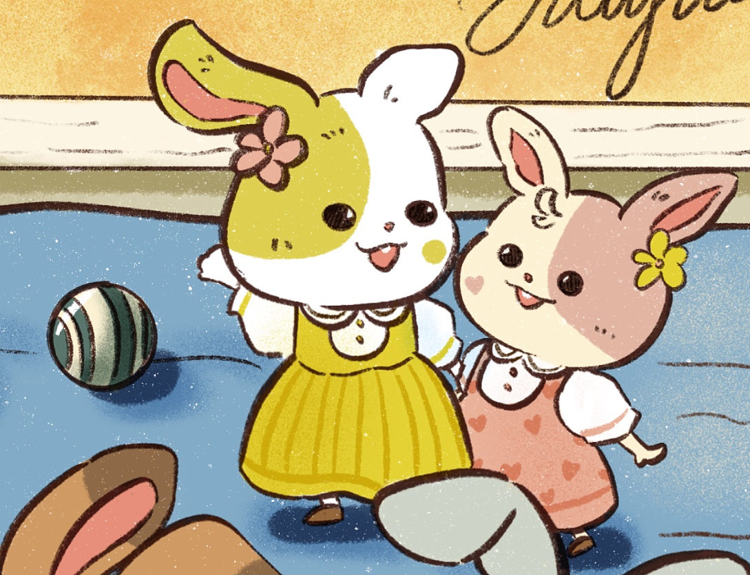 儿插练习兔子一家