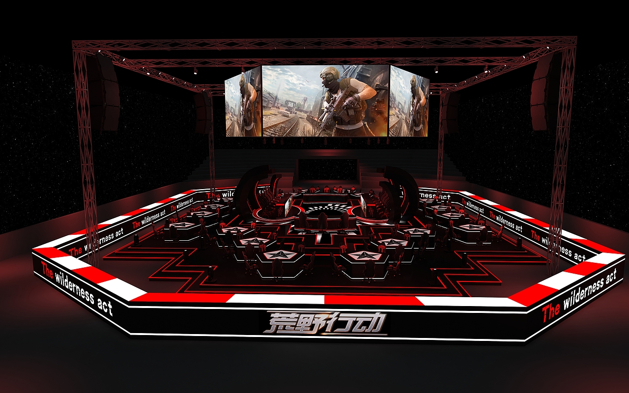 展会、展厅 cad施工图 展示柜 美陈 活动3d商场