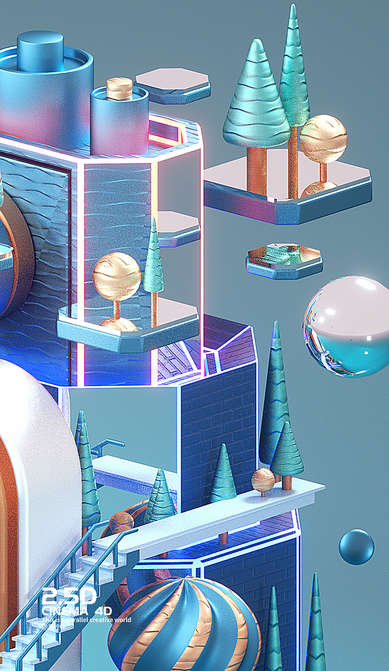 C4D-Parallel 2.5D（图ZMTk0MzUwMzY4） - 其他三维 - 站酷设计师三六八复机原创素材 - 站酷ZCOOL