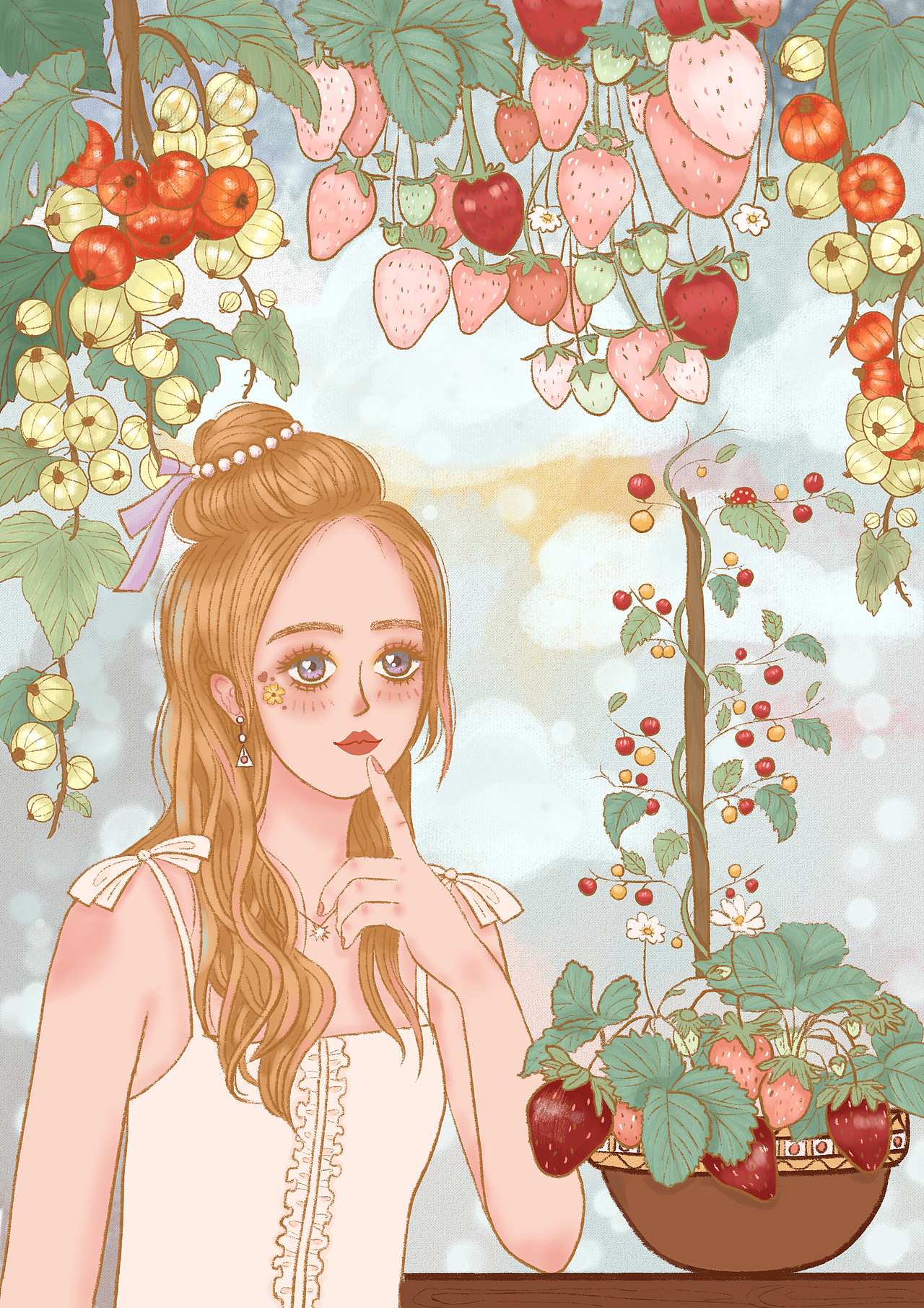藏族藏装姑娘-花儿与少女-水果女孩（图ZMjI1OTIzNzM2） - 商业插画 - 站酷设计师Sylvia杳亦之原创素材 - 站酷ZCOOL