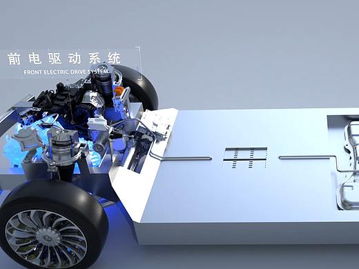 汽车底盘三维动画制作、汽车电路动画展示、无人车动画