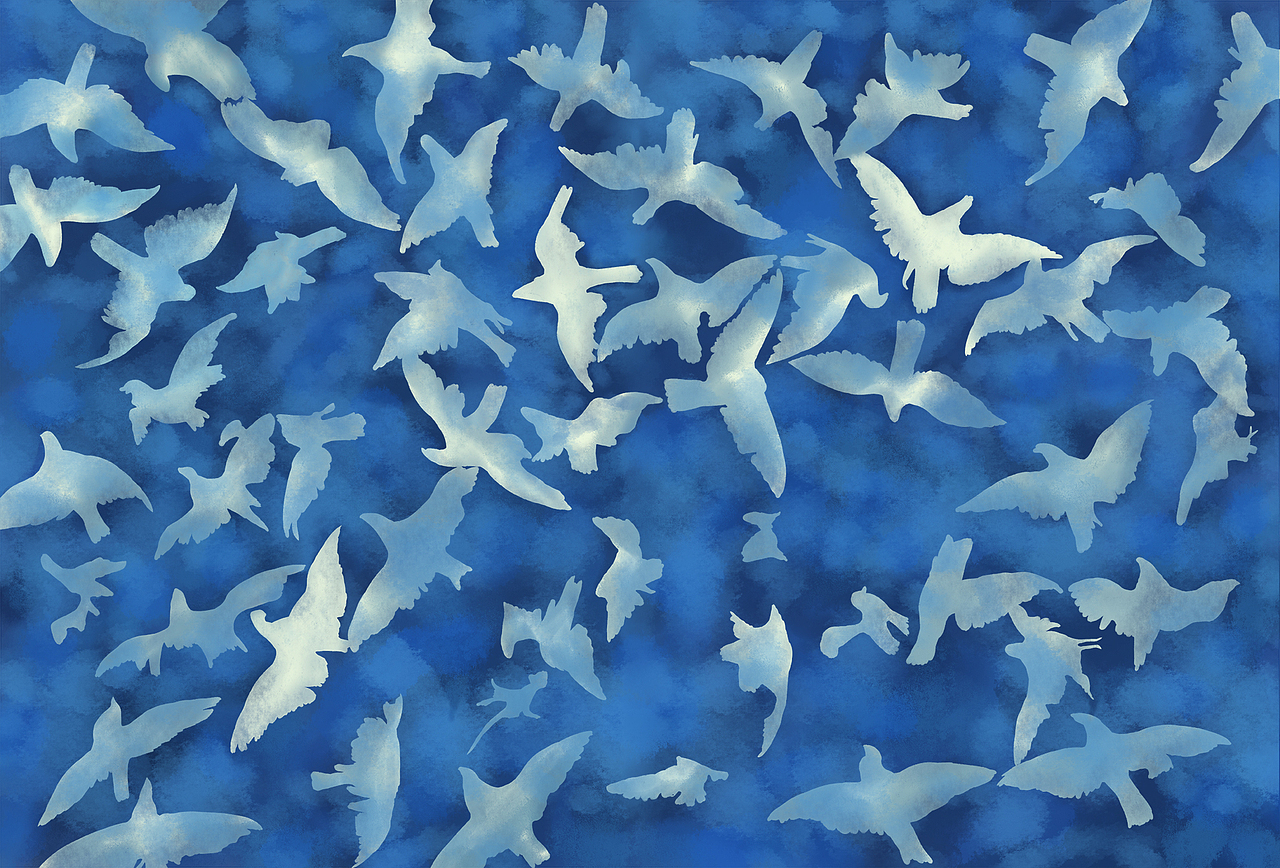 masar玛撒壁画-背景墙壁纸-m6063 和平鸽