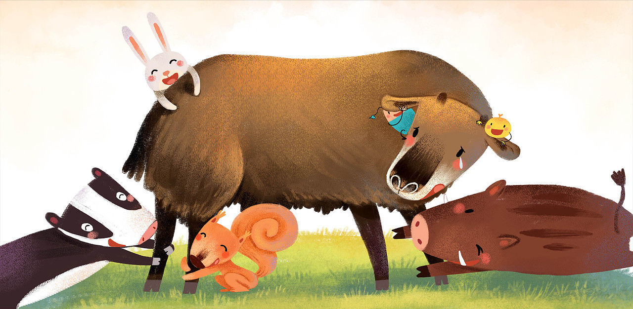 小羚牛|插画|儿童插画|hello蓝豆_原创作品-站酷zcool