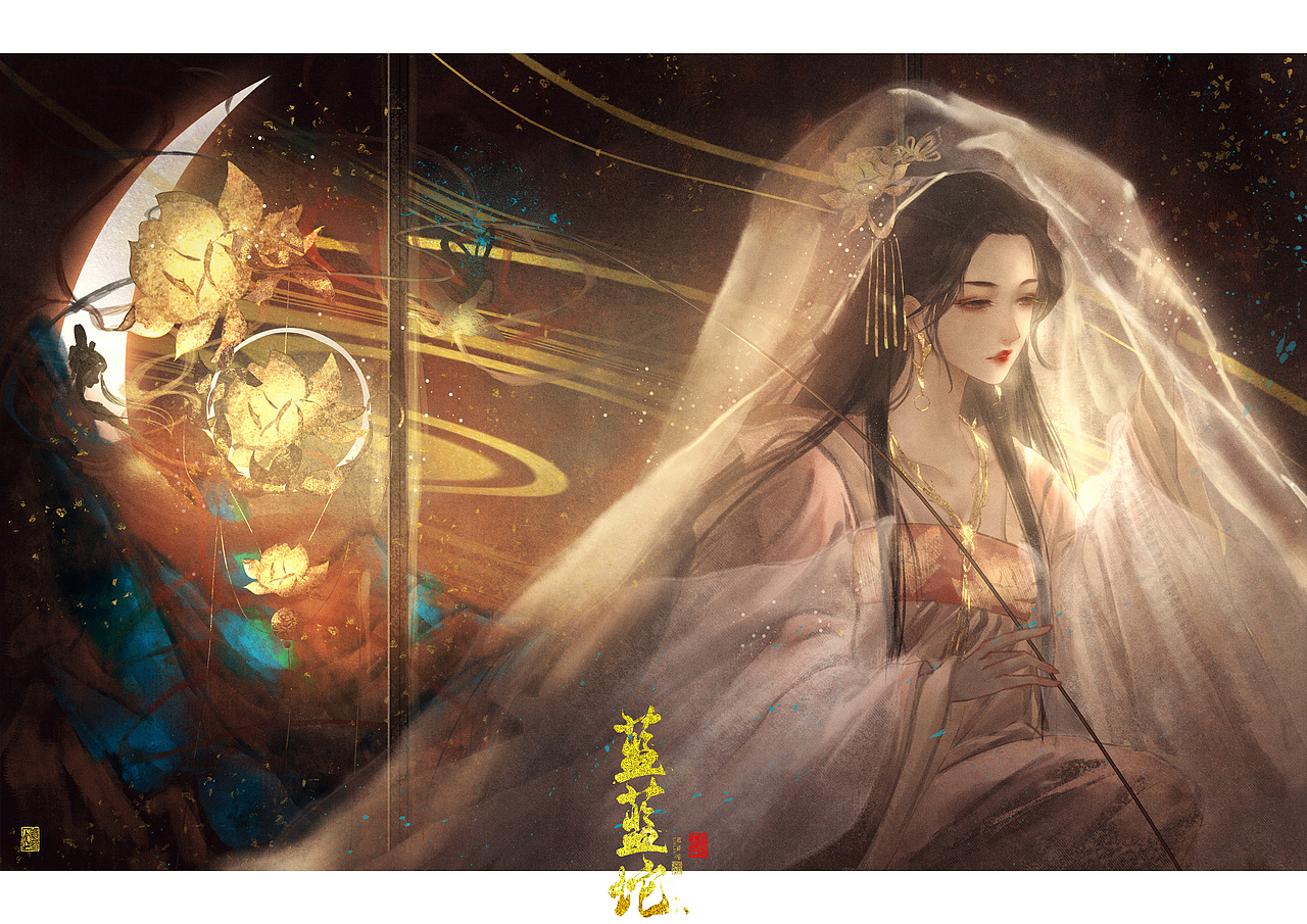 《守灯灵女》（图ZMjk1MDg2OTk2） - 商业插画 - 站酷设计师蓝蓝坨原创素材 - 站酷ZCOOL