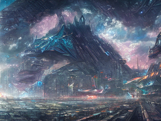 #AI创作实验室#未来城市,星空宇宙,神龙