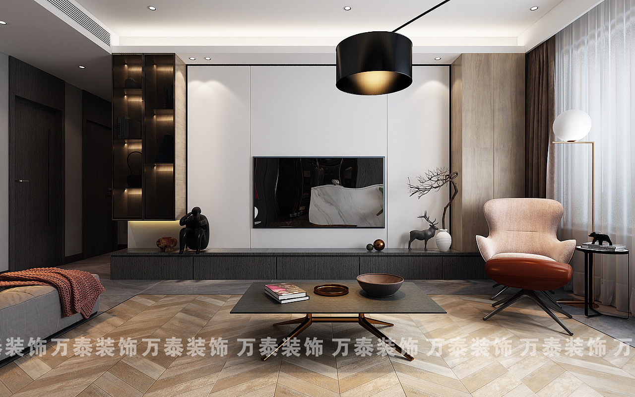济南万泰装饰玉兰花园轻奢风效果图