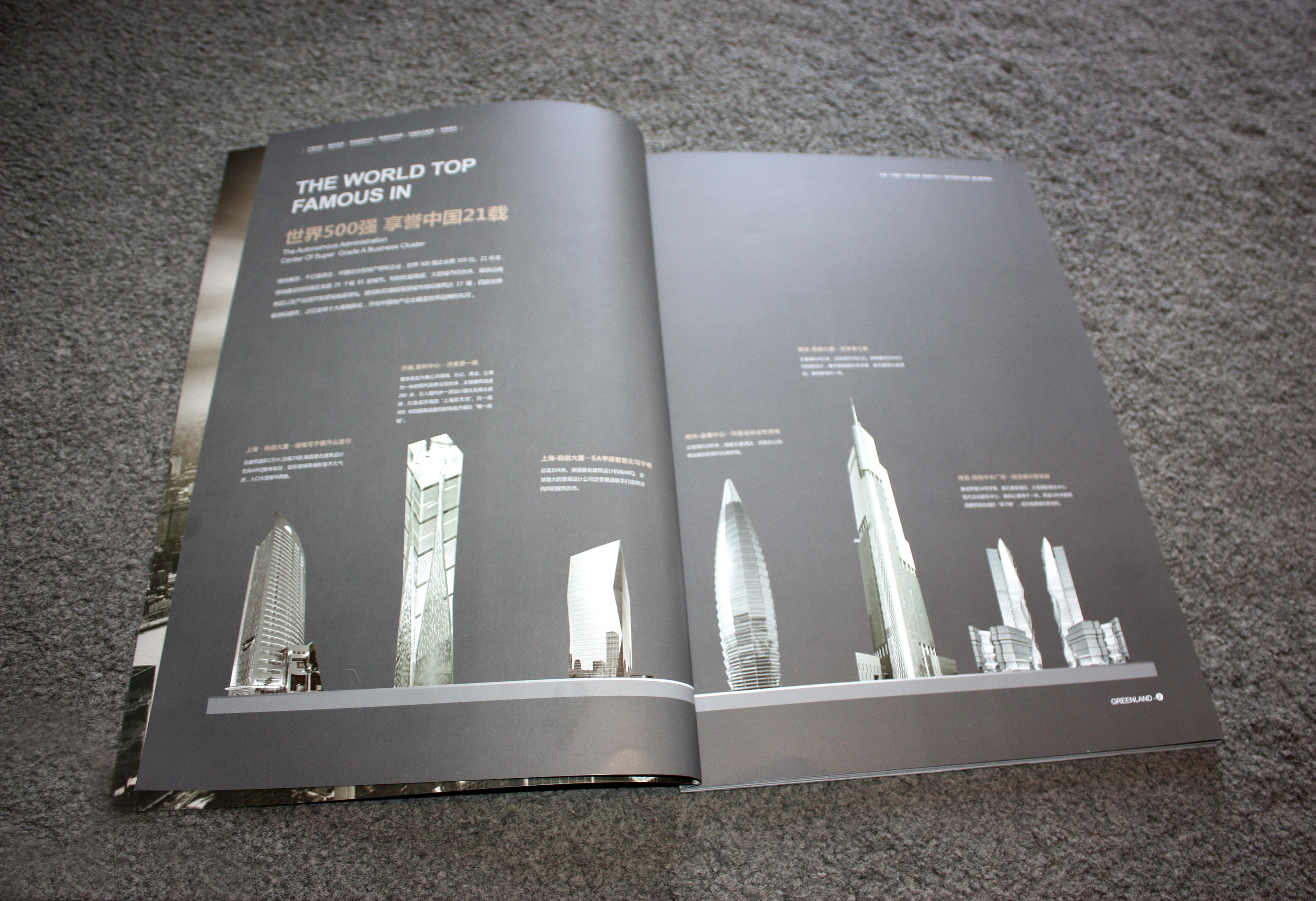 绿地腾飞大厦楼书及四折页展示
