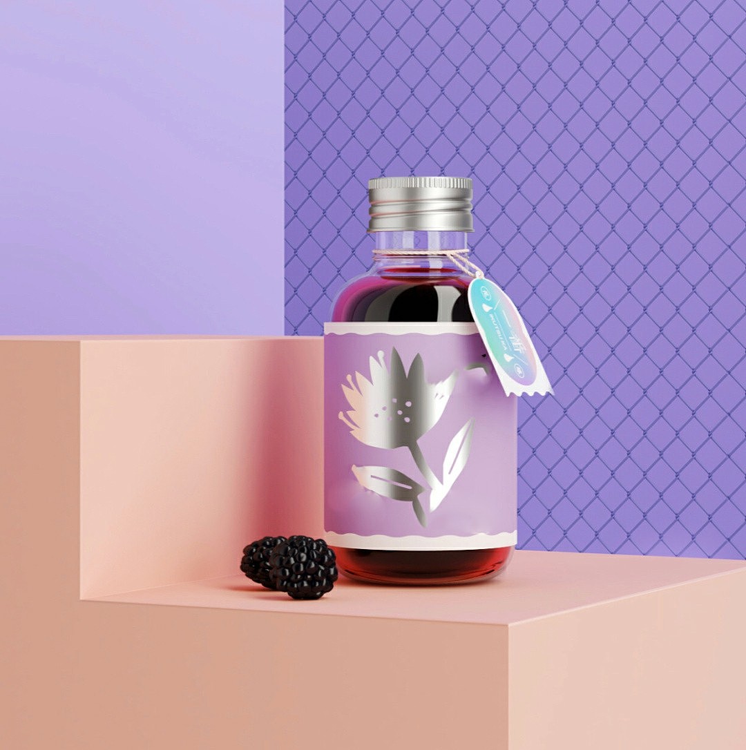 糖果色系酒品包装