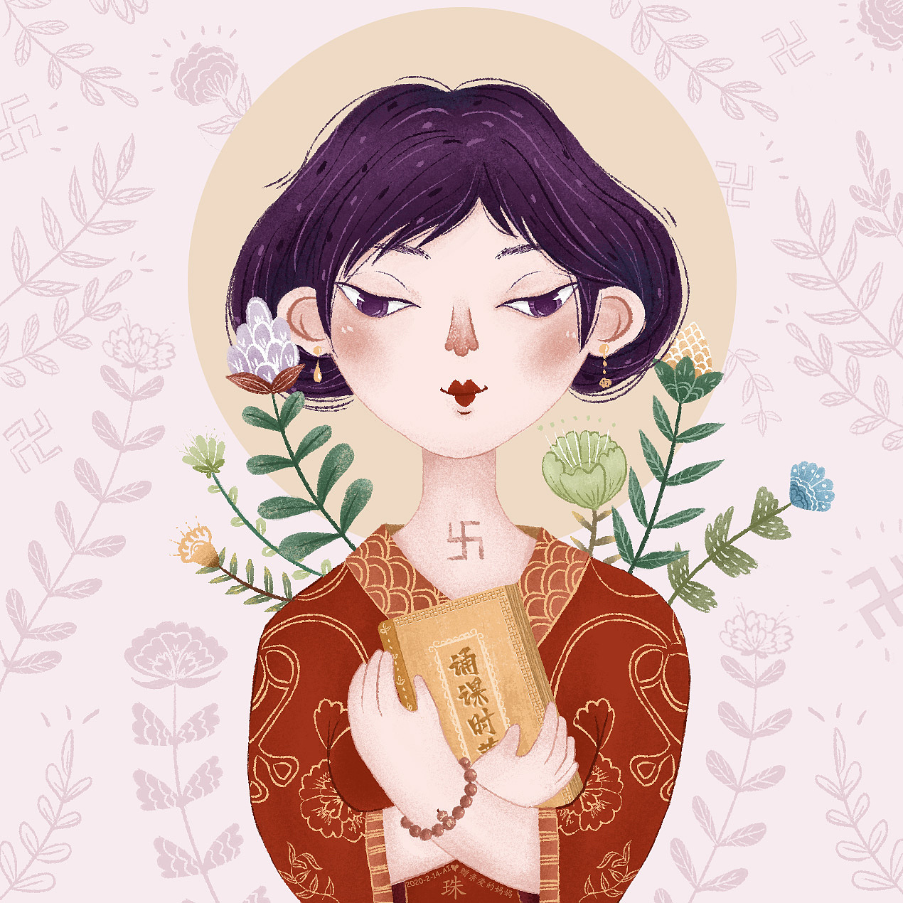 no4: br> br>主题:佛系老母亲 br> br>mom:我要佛系半垂眼,佛系光环