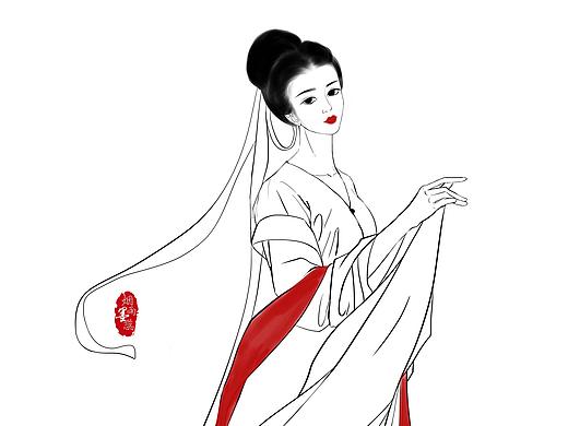 古风线稿1/100