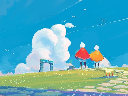 【sky光遇同人插画】在最美好的时间遇见你