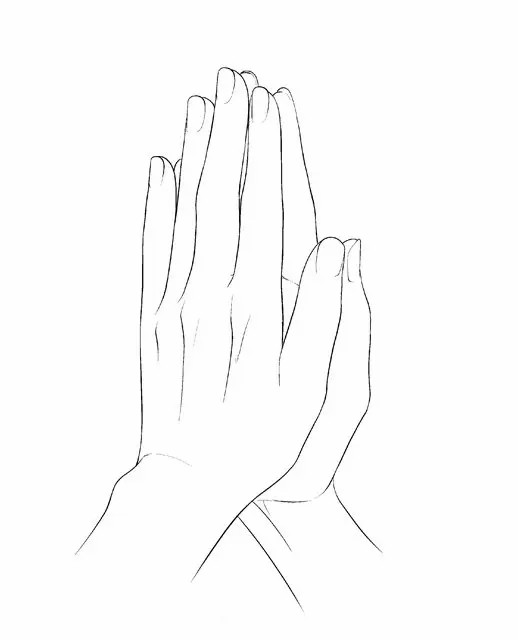 双手合拢的日常动作的画法!_每日讲画-站酷zcool