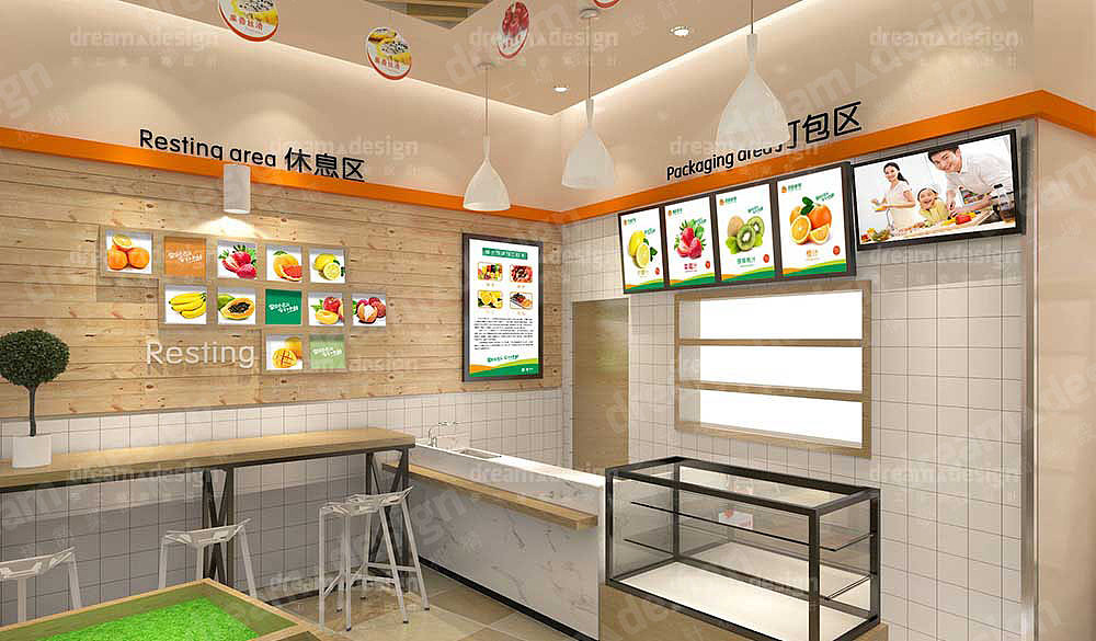 长沙营销物料设计/店面终端形象SI设计案例:绿航鲜果