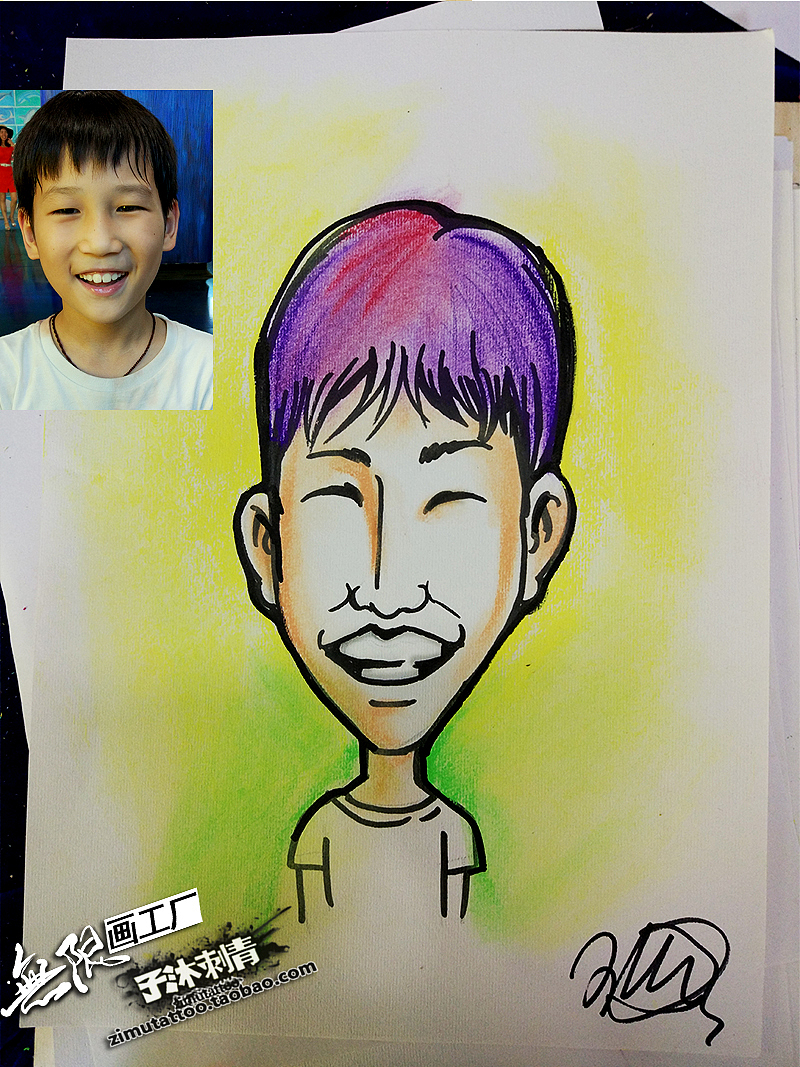 现场手绘漫画 肖像漫画速绘卡通表演开业庆典房地产暖场活动