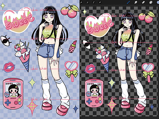 咕卡贴纸：甜辣少女