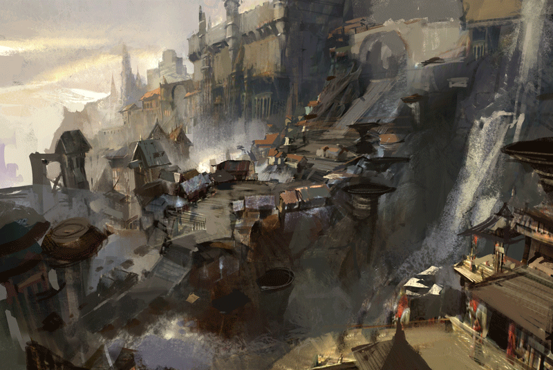 《三打》概念设计系列过程图之城镇全景（图ZMTA0NjE5ODQ4） - 设定/分镜 - 站酷设计师黑焰CG美术学院原创素材 - 站酷ZCOOL