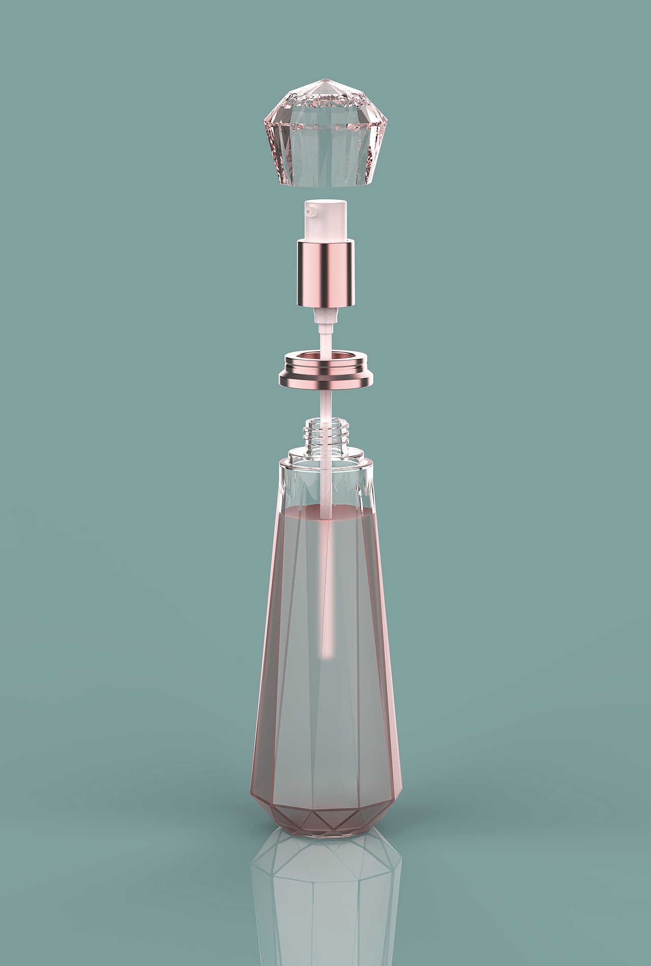 一款钻石乳液瓶器设计