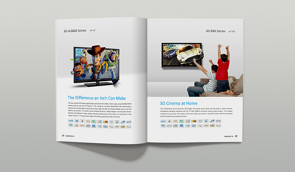 长虹电视海外宣传画册(力英品牌案例)