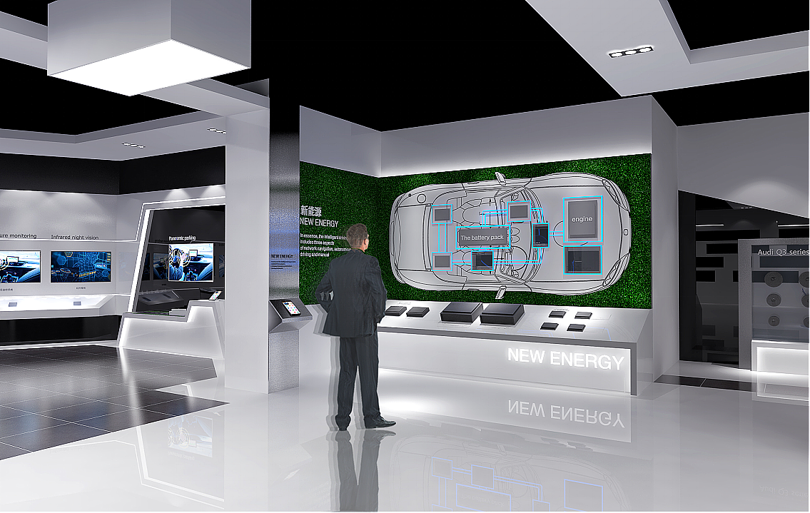 科技企业展厅设计 3D效果图设计（图ZMTk5NTI3NzIw） - 其他三维 - 站酷设计师艺汇设计原创素材 - 站酷ZCOOL