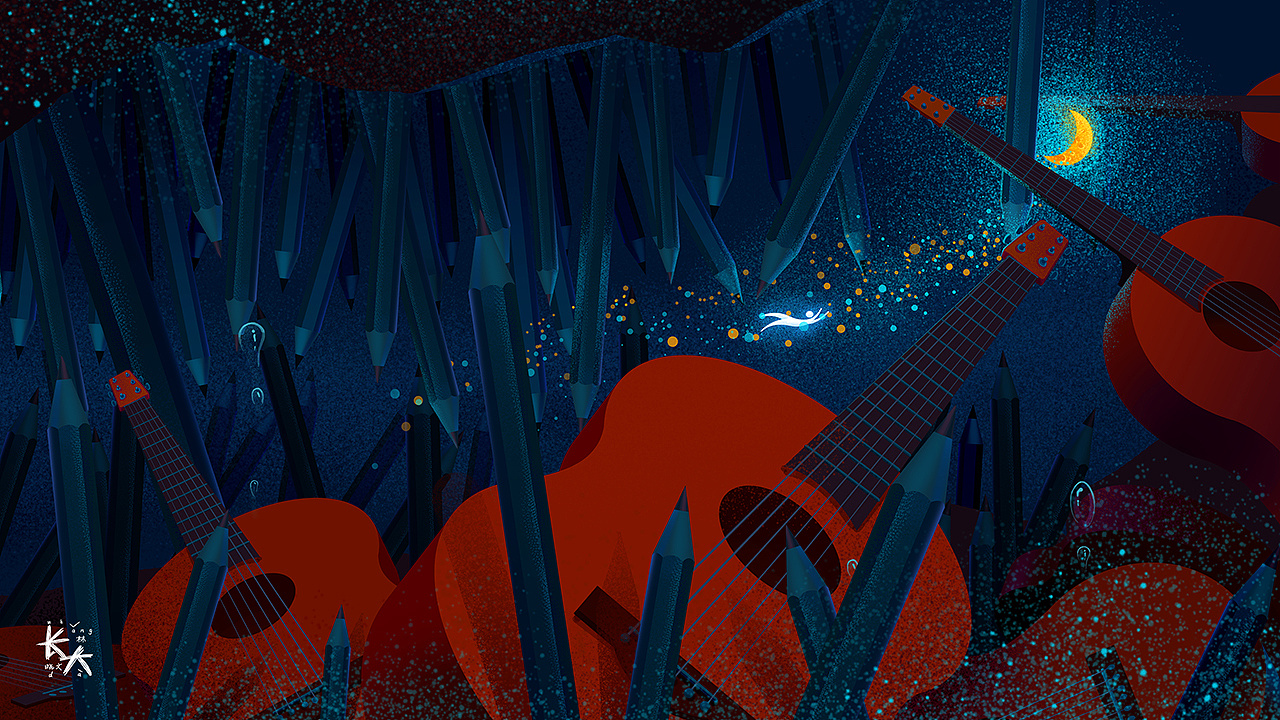 原创歌曲插画mv长大