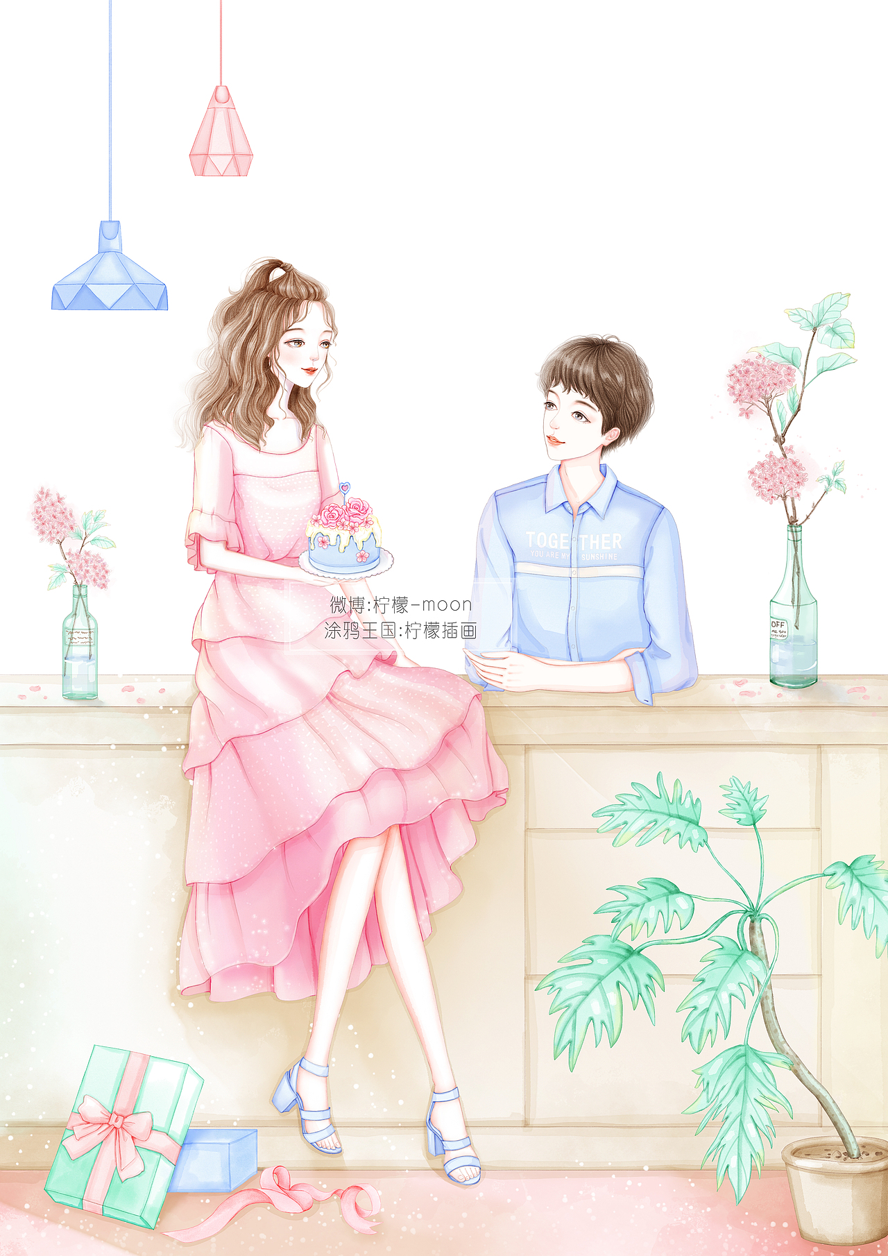 最近画的一些言情小说封面和内插~~