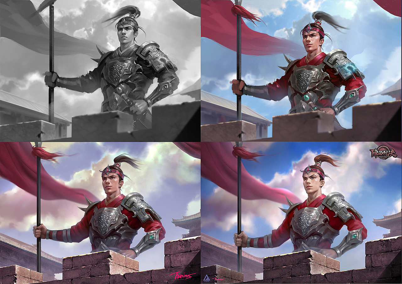 三国杀《阵面对决》卡牌游戏插画作品