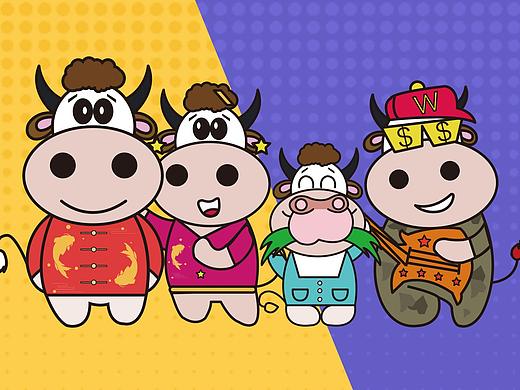 牛牛一家（个人主页-ZNDEwNzIwODg=） - 艺术插画 - 站酷设计师胡叁爷原创素材 - 站酷ZCOOL