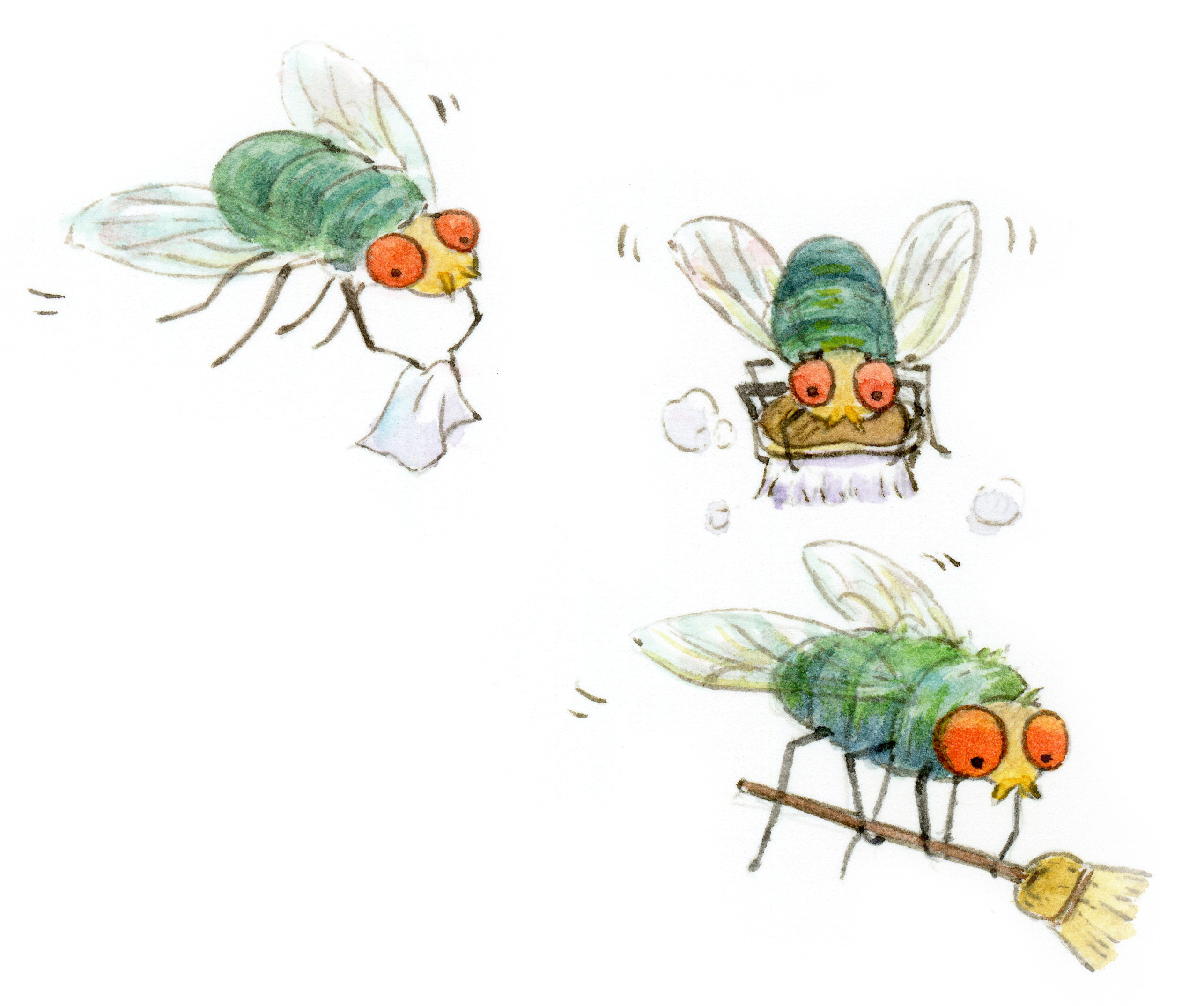 卡通苍蝇【免抠元素PNG】-90设计网