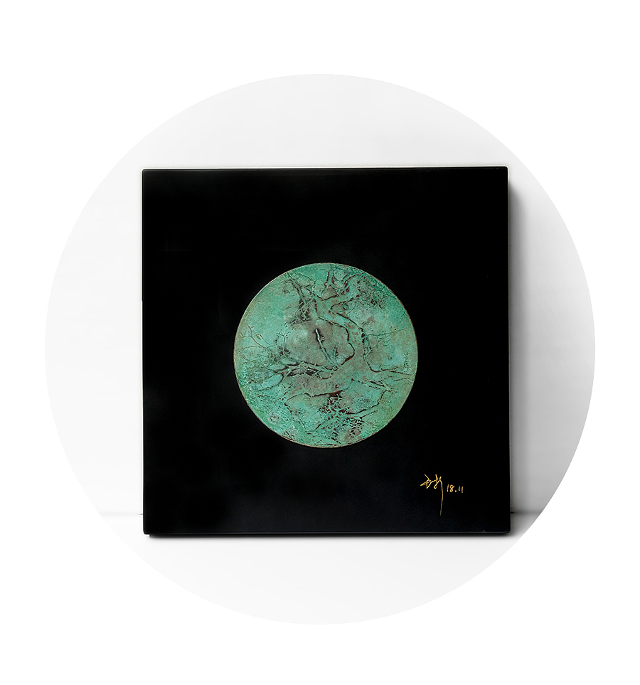 五玄土 || 《青黛含翠》之铜画（图ZMTQ4NjgyMTA0） - 生活用品 - 站酷设计师五玄土原创素材 - 站酷ZCOOL