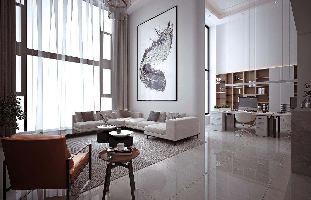 新案例┃上城西苑复式楼（图ZMjM3NzIzNDY0） - 家装设计 - 站酷设计师设计师文江湖原创素材 - 站酷ZCOOL