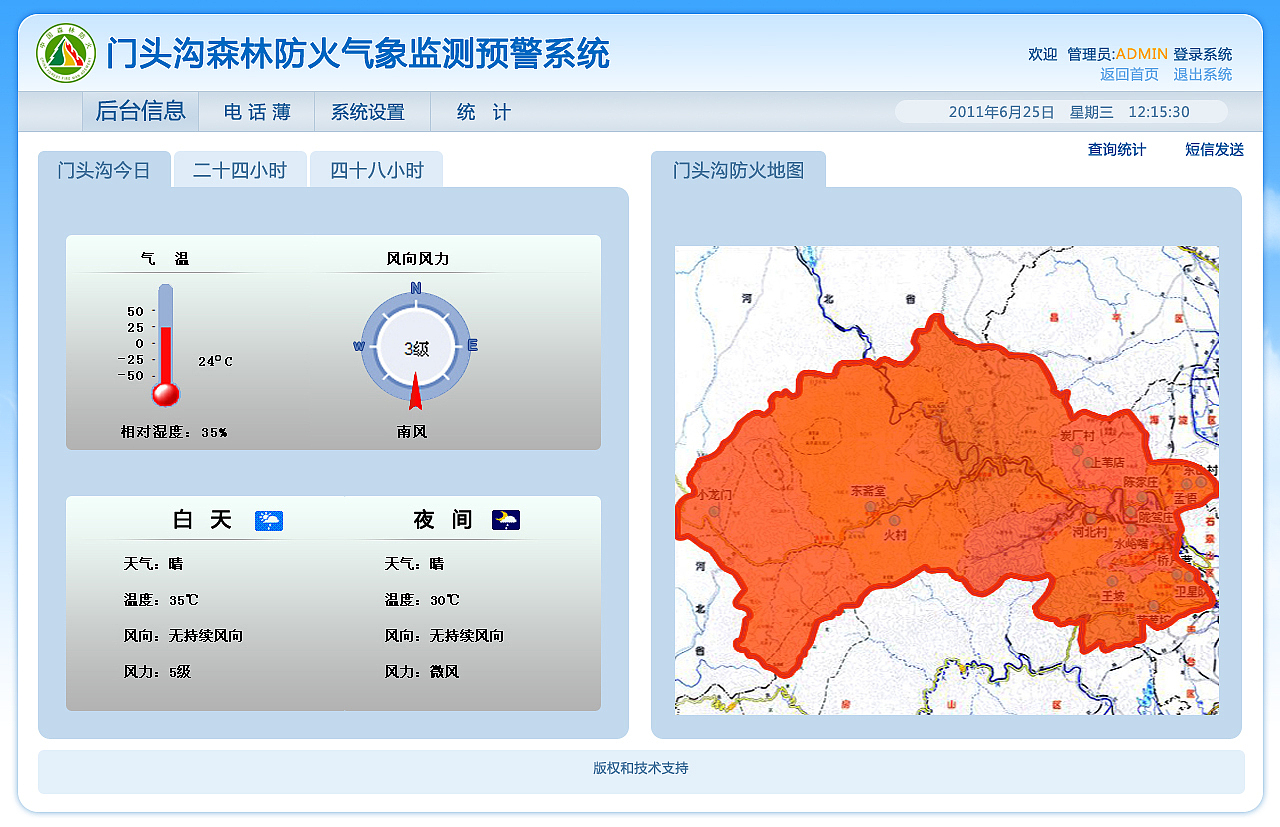 森林防火气象监测预警系统