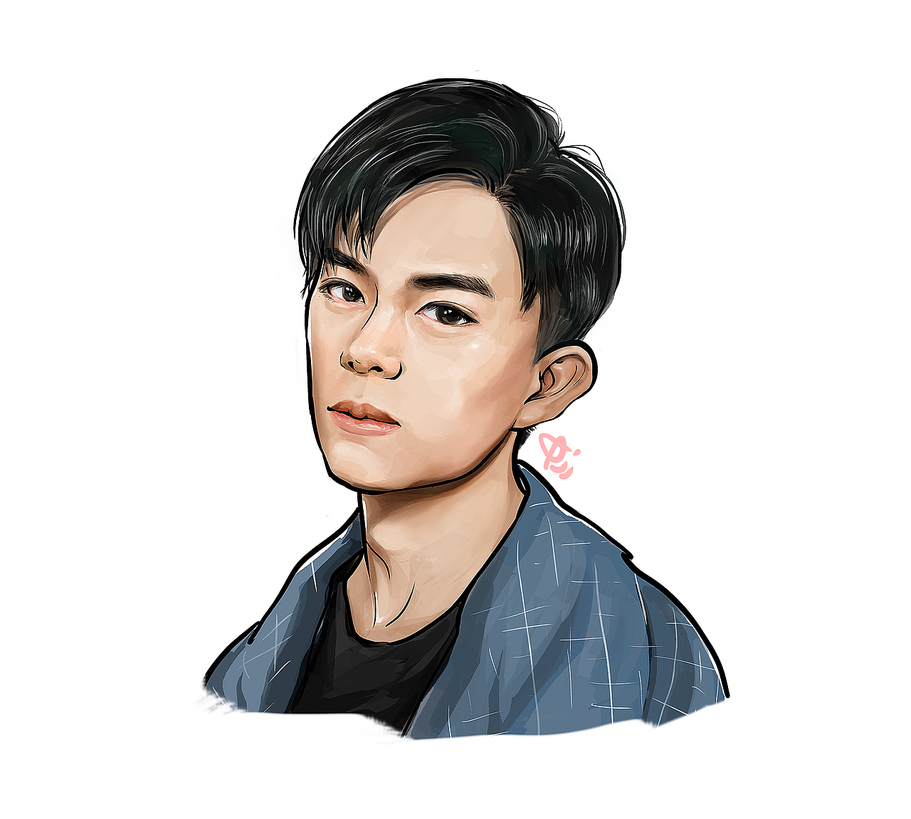 易烊千玺 手绘头像（图ZMTgyMDU0OTk2） - 创作习作 - 站酷设计师Amyaaa原创素材 - 站酷ZCOOL