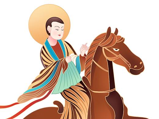 敦煌国潮风系列插画