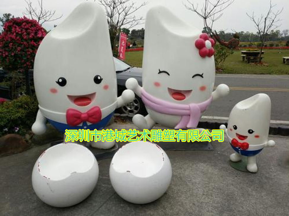 稻田美陈DP点玻璃钢大米宝宝公仔卡通水稻谷雕塑像摆设