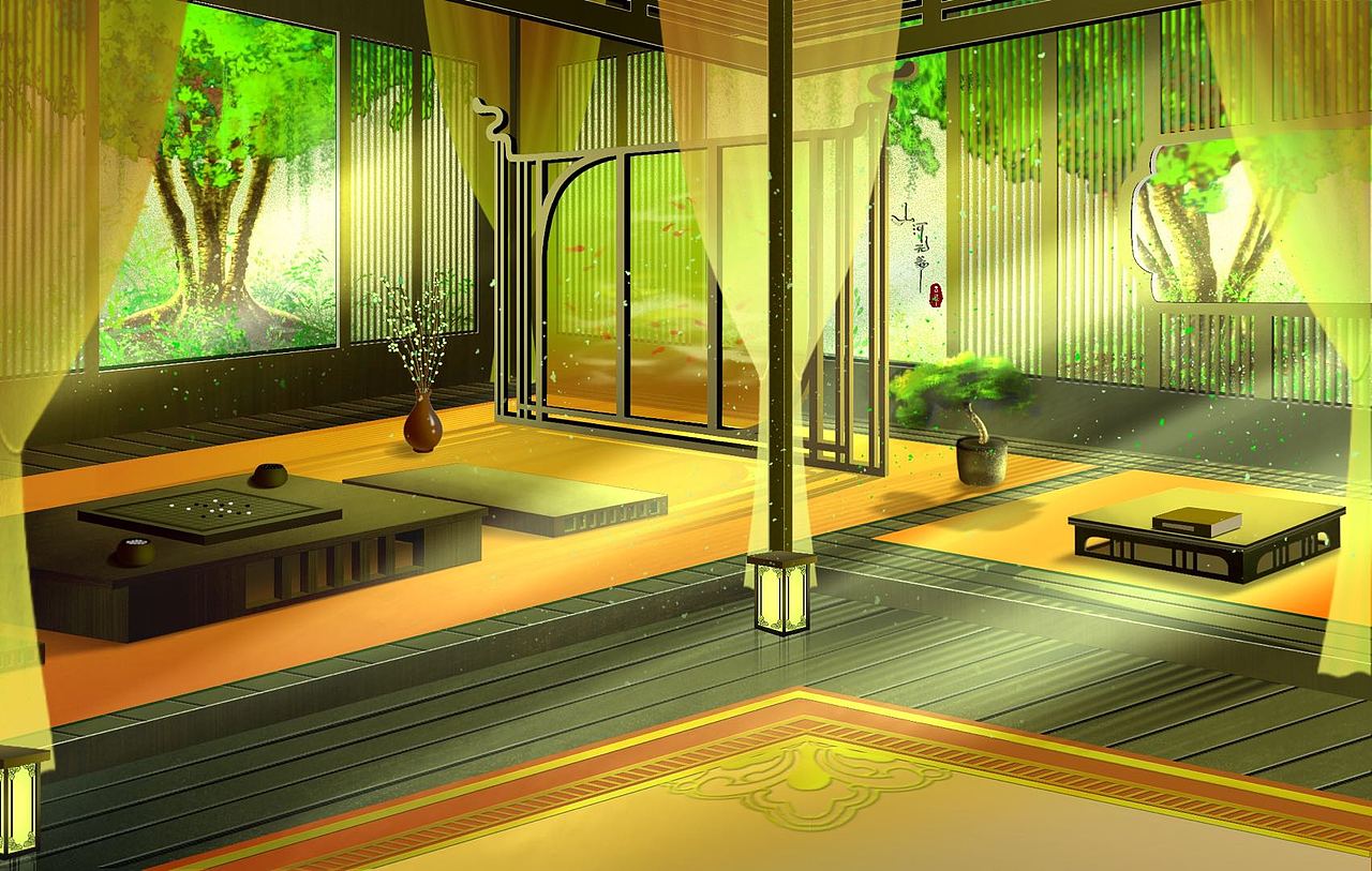 春夏秋冬系列场景插画