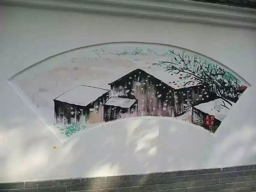蜀绘壁画作品-乡村文化墙（图ZMTE3NTA2MDQ0） - 建筑设计 - 站酷设计师蜀绘壁画原创素材 - 站酷ZCOOL
