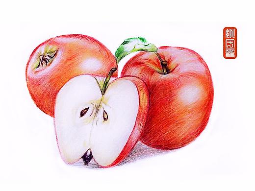 苹果、梨、西红柿 的彩铅（个人主页-ZMjI1ODY4MjA=） - 绘画 - 站酷设计师宇宙无敌小二逼原创素材 - 站酷ZCOOL