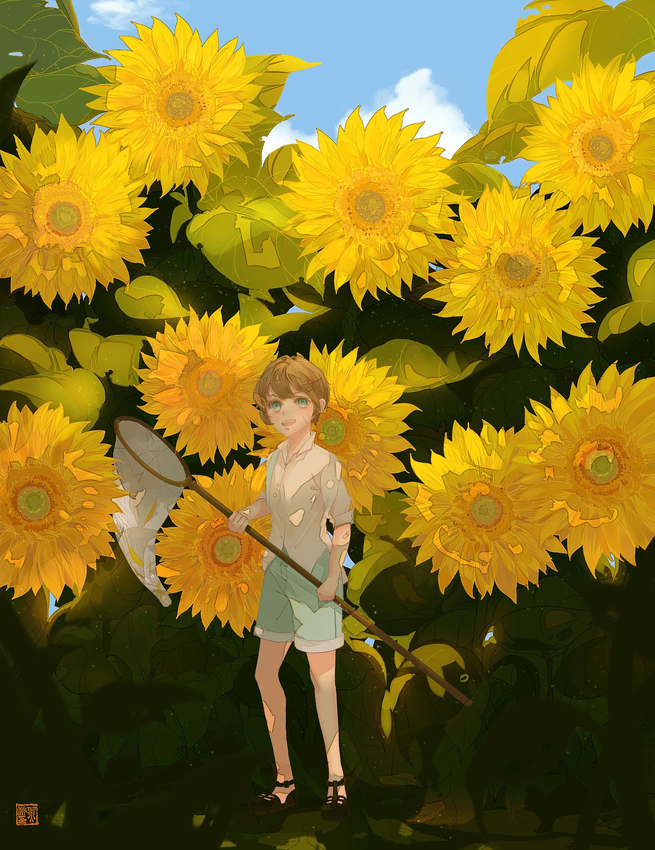 我希望每天都有向日葵的心情（图ZNTcxOTA2MDQ=） - 艺术插画 - 站酷设计师攻攻攻原创素材 - 站酷ZCOOL