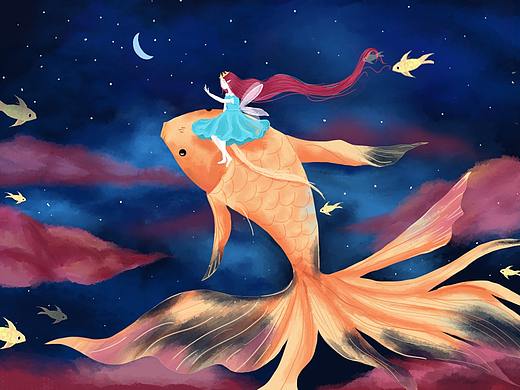 飞鱼插画临摹